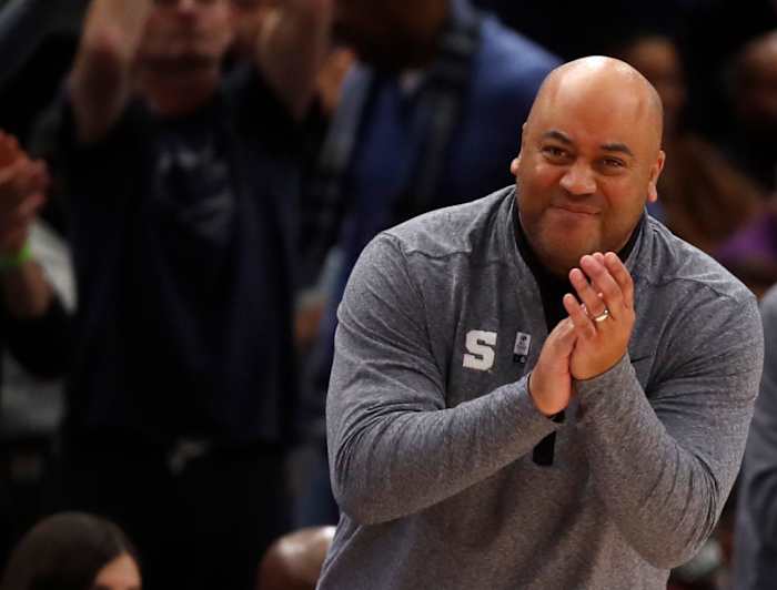 Penn State coach Micah Shrewsberry led the Nittany Lions to their first Big Ten Tournament final since 2011.